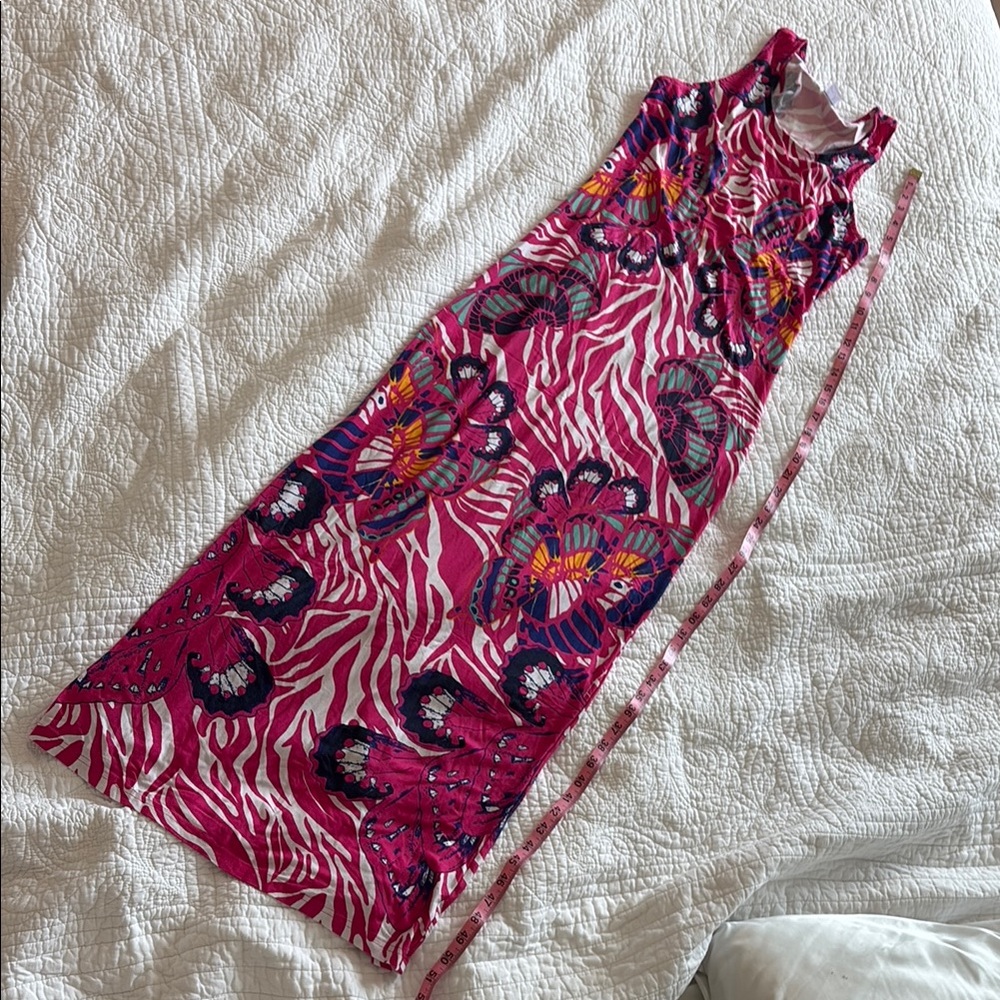 Vibrant Pink Sleeveless Maxi Dress